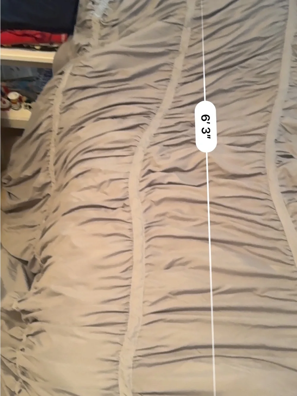 Cynthia Rowley Light Gray Ruched Comforter with 2 Pillow Shams